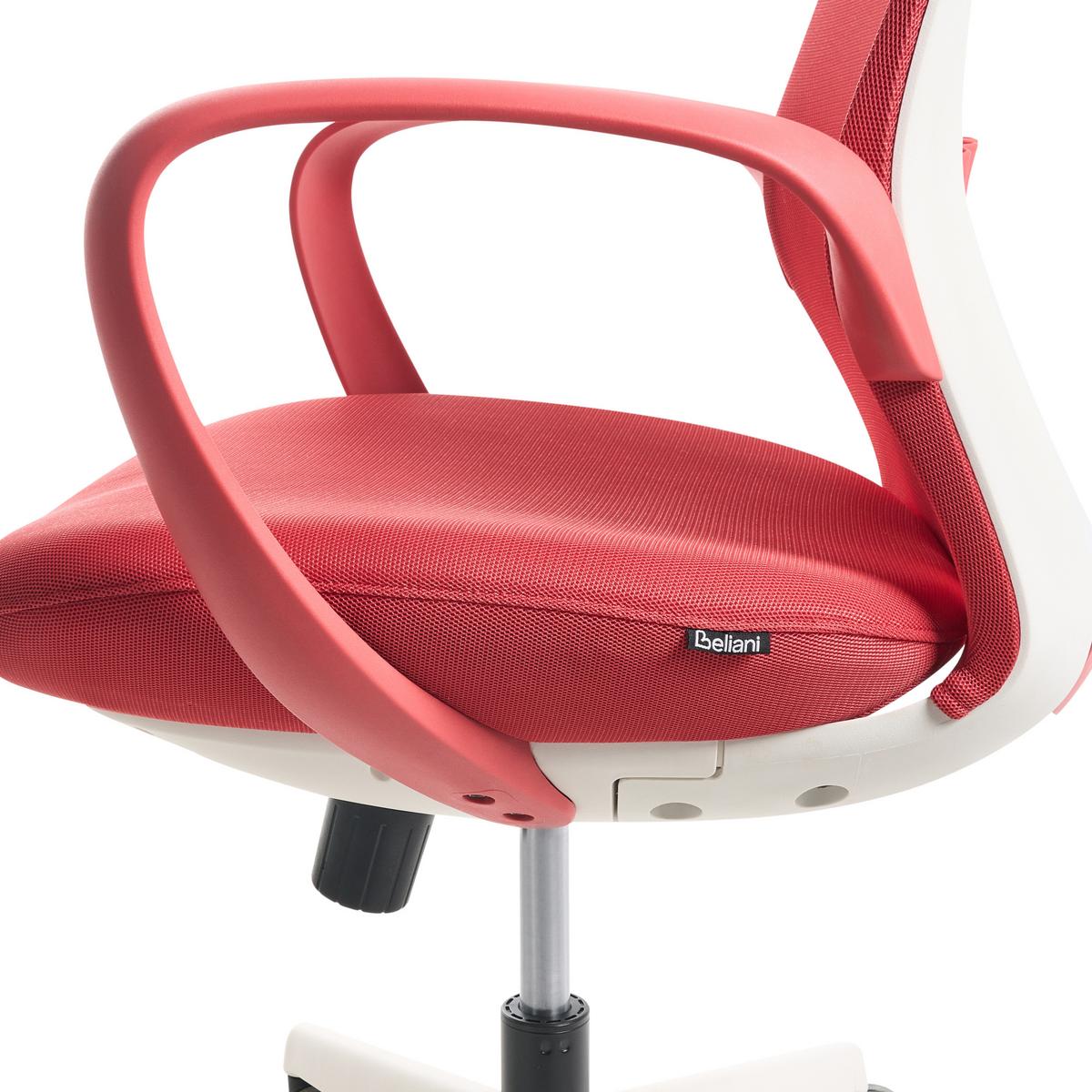 BÜROSTUHL Rot Foama - Rot/Schwarz, Textil (70/94/70cm) - Beliani