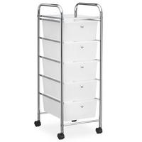 BADROLLWAGEN GINA transparent - Transparent, Kunststoff/Metall (33/92/40cm) - IDIMEX
