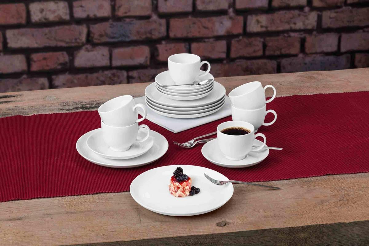 KAFFEESERVICE Lido Weiß weiß 18-tlg. - Weiß, Keramik (24/18.1/43cm) - Seltmann Weiden