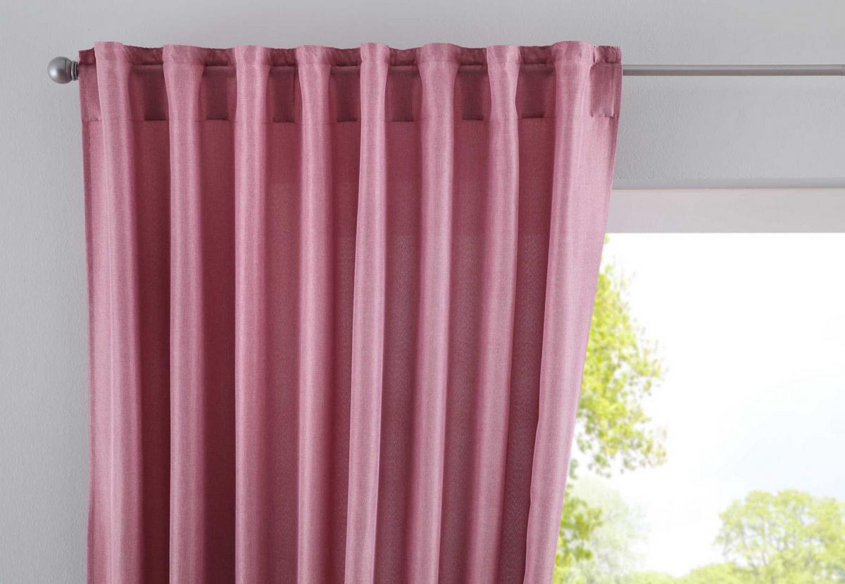 SCHLAUFENGARDINE »Jena« HxB 250x140 cm Altrosa - Rosa, Textil (140/250cm) - Gardinenbox
