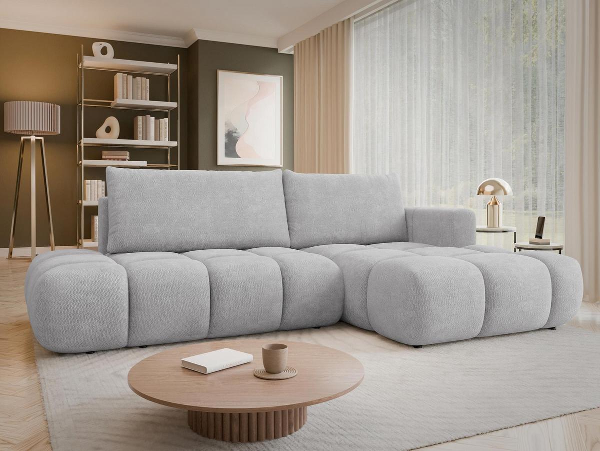 ECKSOFA Soffi, Seite: Rechts - Hellgrau/Schwarz, Holz/Kunststoff (283/166cm) - MIRJAN24