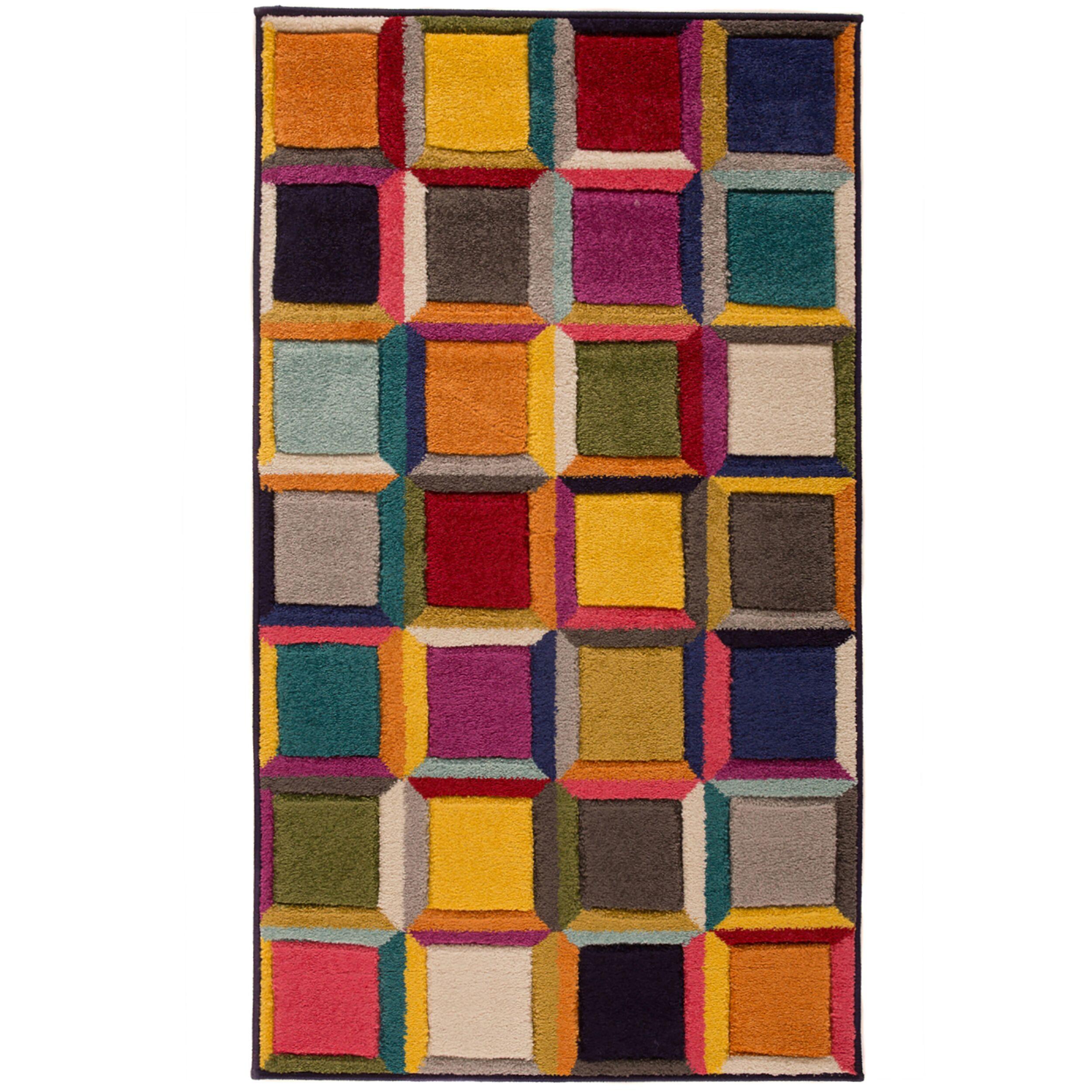 TEPPICH MEON, geometrisch, aus Polypropylen, Florhöhe 11 mm, Bunt, 160 x 230 cm - Multicolor, Textil (230/160cm) - KADIMA DESIGN