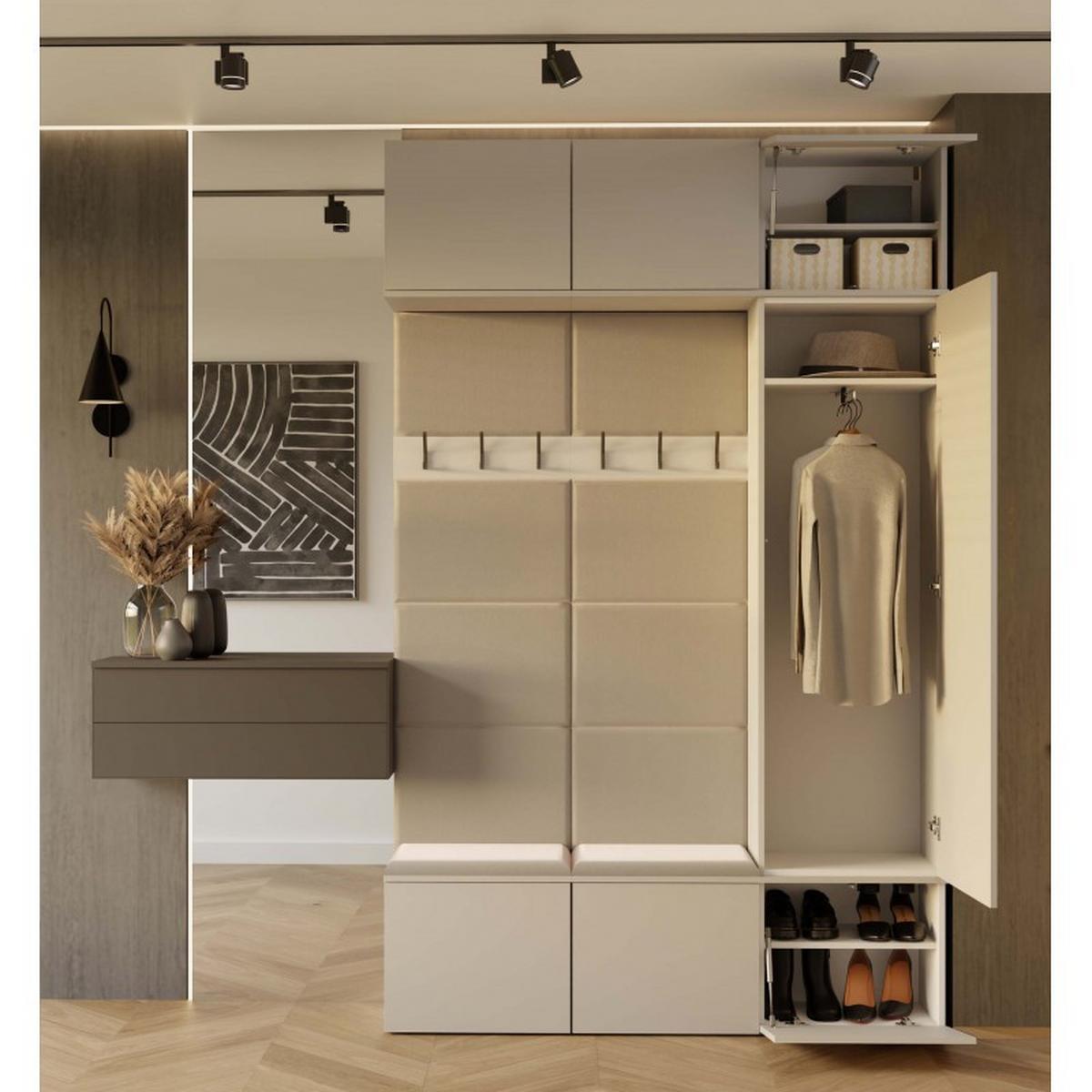 GARDEROBENSCHRANK modern, Schrank Set Kleiderschrank - Schuhschrank Kaschmir 150/238/35 - Kaschmir, Holzwerkstoff (150/238/35cm) - RAUMHIRSCH FURNITURE