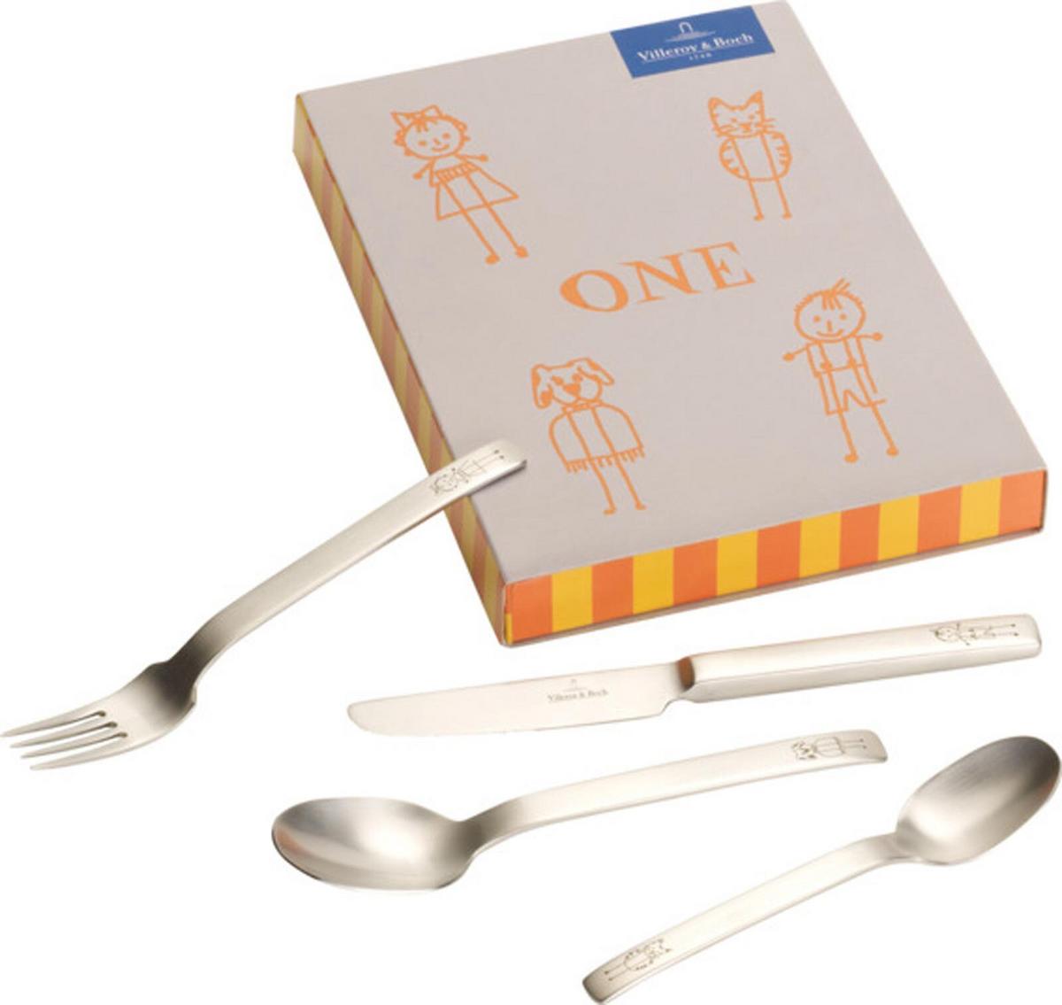 KINDERBESTECK One silber 4-tlg. - Silberfarben, Metall - Villeroy & Boch