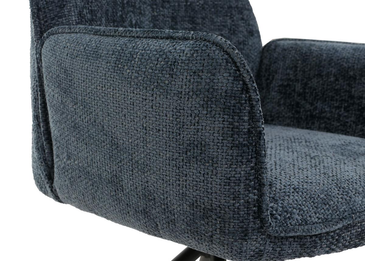 ESSZIMMERSTUHL Blau, Schwarz - Blau/Schwarz, Textil (60/86/60cm) - MCW