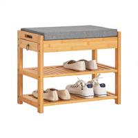 SCHUHBANK Natur - Naturfarben, Holz (55/46/30cm) - SoBuy