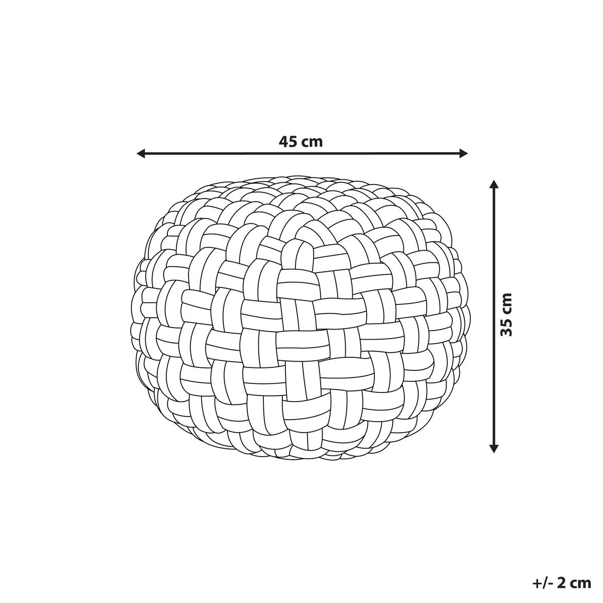 POUF Hopa 45/45/35 cm - Rot, Textil (45/35/45cm) - Beliani