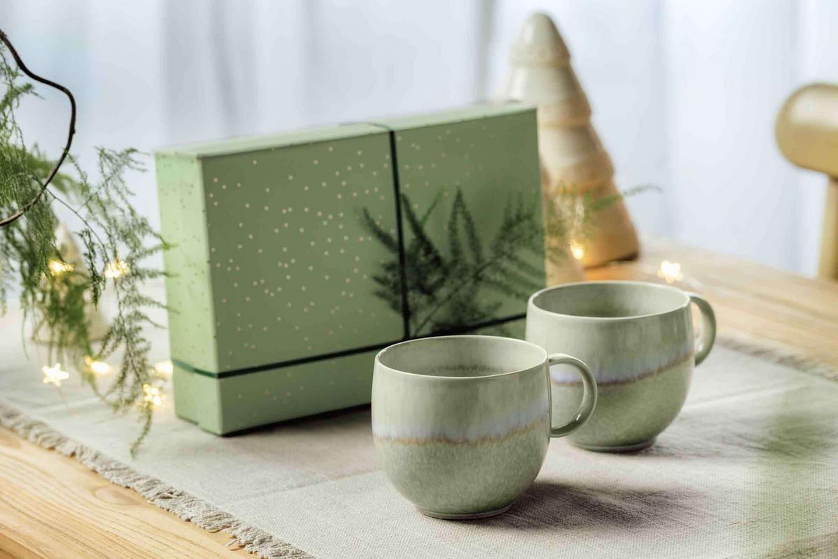HENKELBECHER Perlemor Alga grün 290 ml 6er Set - Grün, Keramik (0.29L) - like.Villeroy & Boch