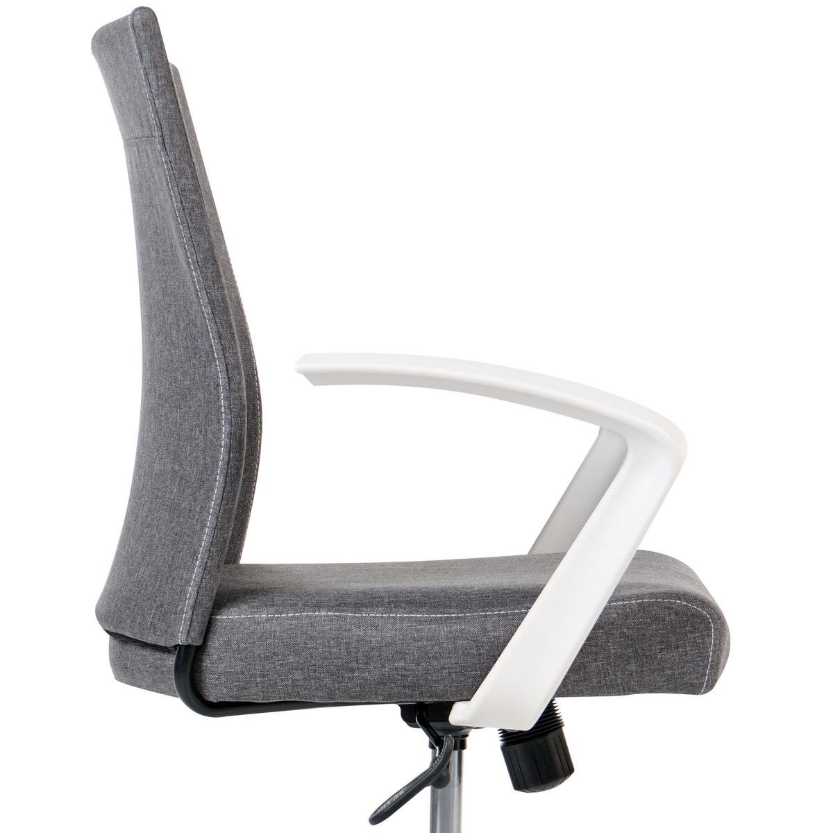 BÜROSTUHL Dunkelgrau Modra - Dunkelgrau, Textil (52/91/52cm) - Beliani