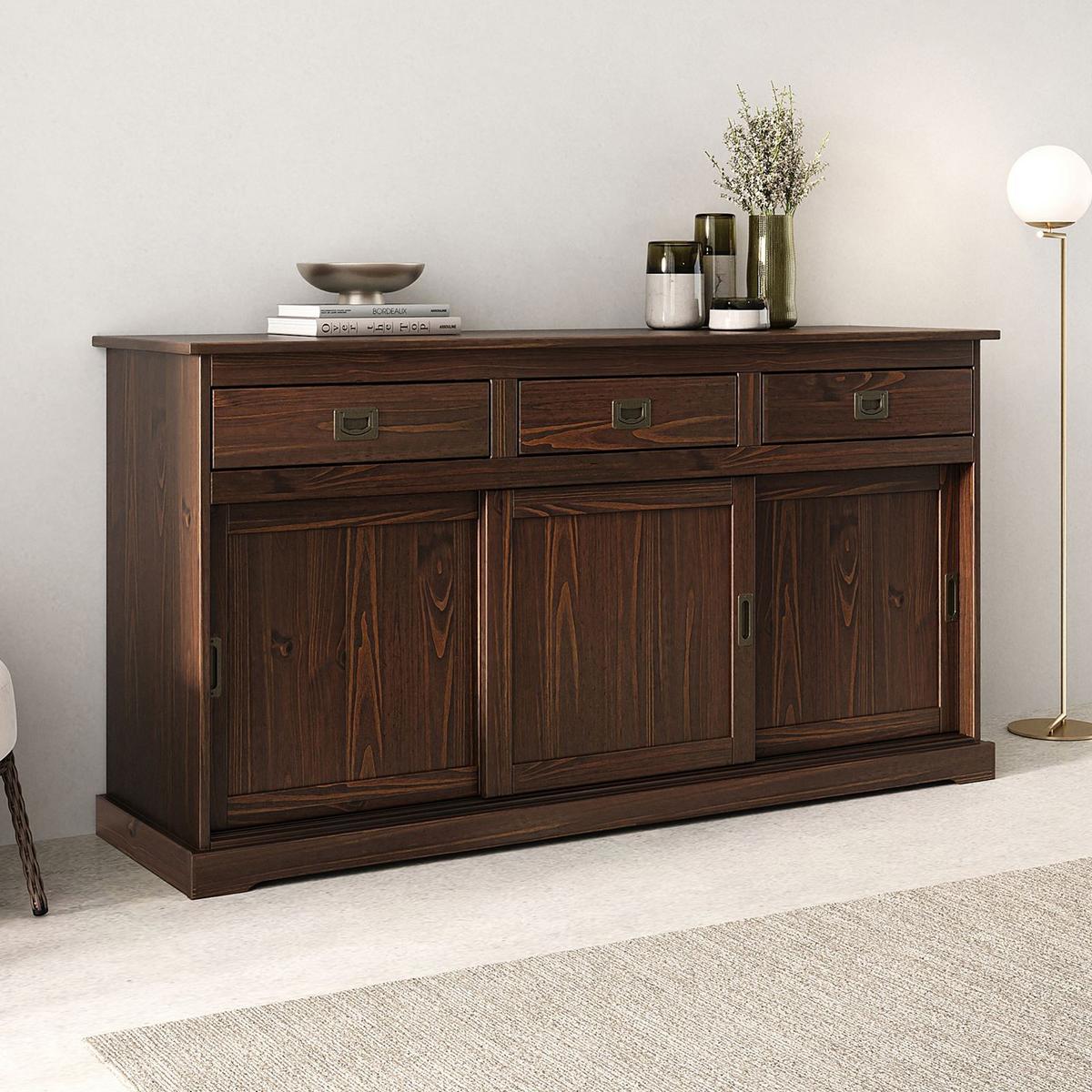 ANRICHTE SAVONA nussbaum - Nussbaumfarben, Holz (160/84/45cm) - IDIMEX