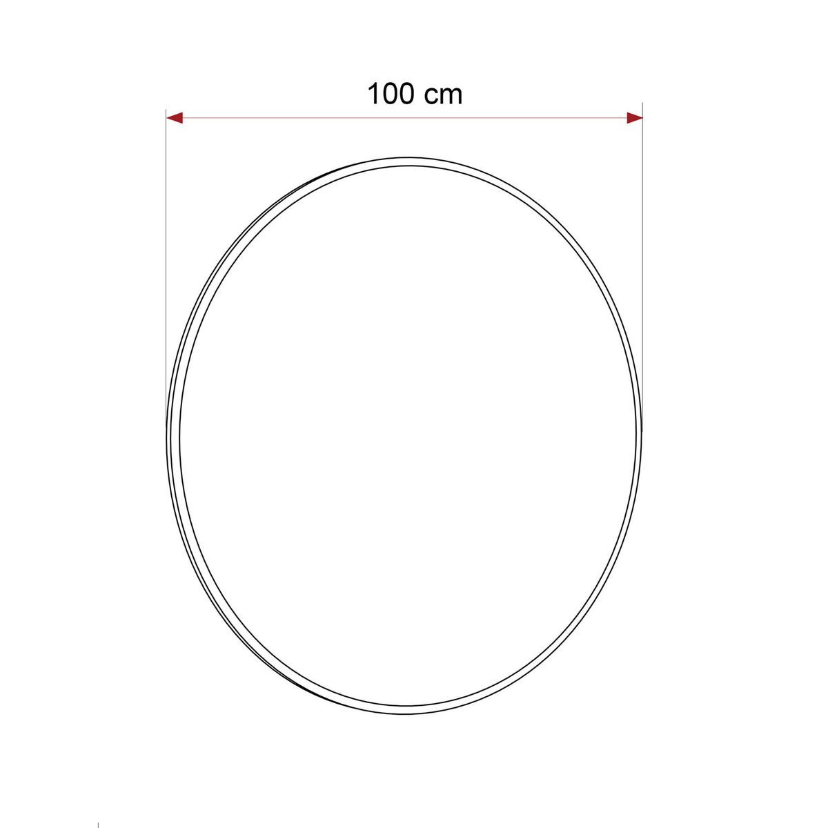 WANDSPIEGEL OVALINE 100 cm Cremona-Eiche - Eichefarben, Glas/Holzwerkstoff (100/100/1.6cm) - Idohome