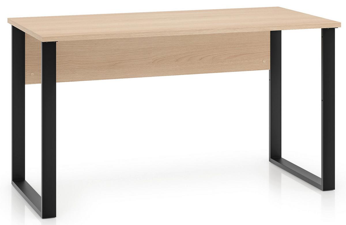 SCHREIBTISCH Odelis 138 cm - Beige/Schwarz, Holzwerkstoff/Metall (68/138/76.6cm) - Selsey