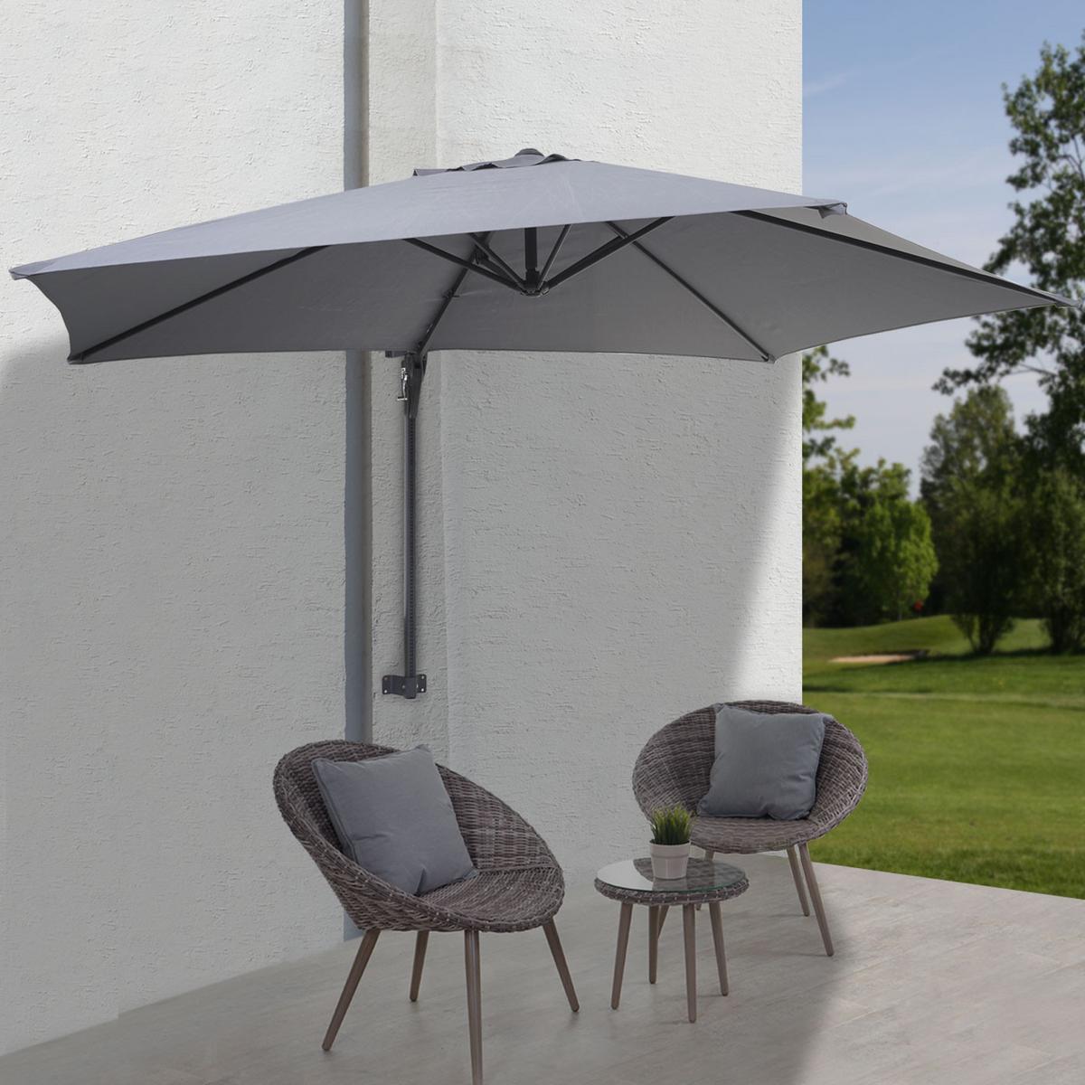 WANDSCHIRM Grau - Grau, Textil (300/280cm) - MCW