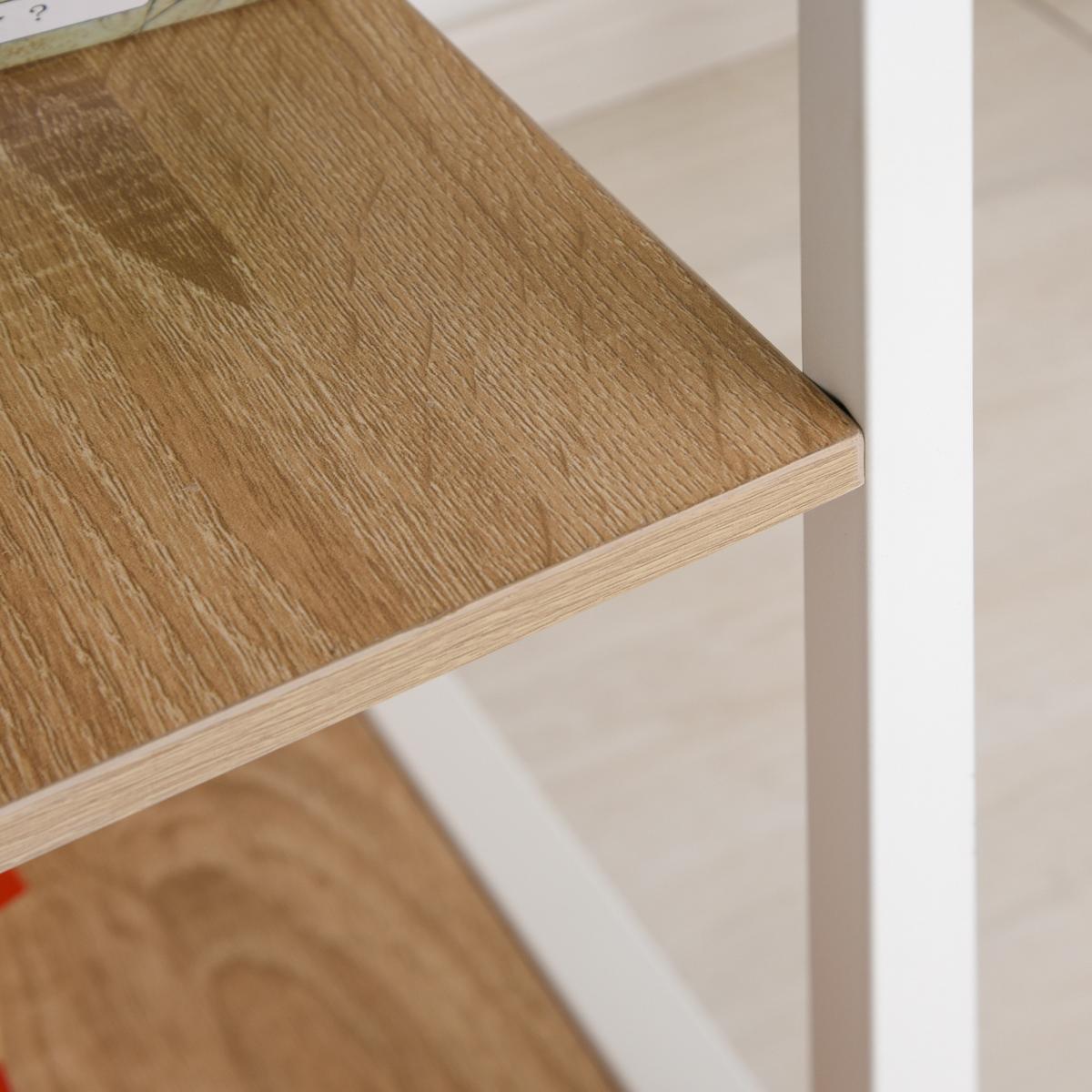 SCHREIBTISCH MDF, Weiß+Natur - Weiß, Kunststoff (107/55/76cm) - HOMCOM