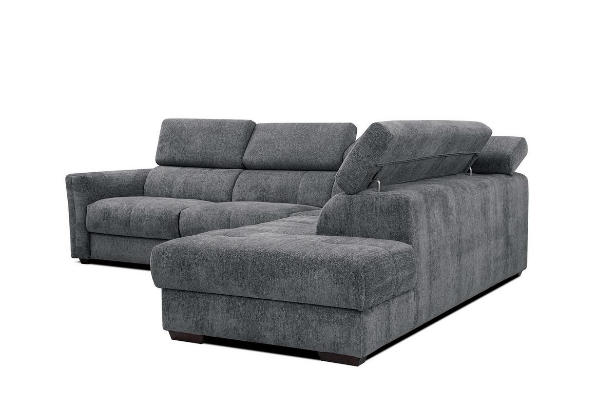 ECKSOFA CALVERA 5-Sitzer, graphitfarben - Graphitfarben, Holzwerkstoff/Textil (298/239cm) - Wozimo