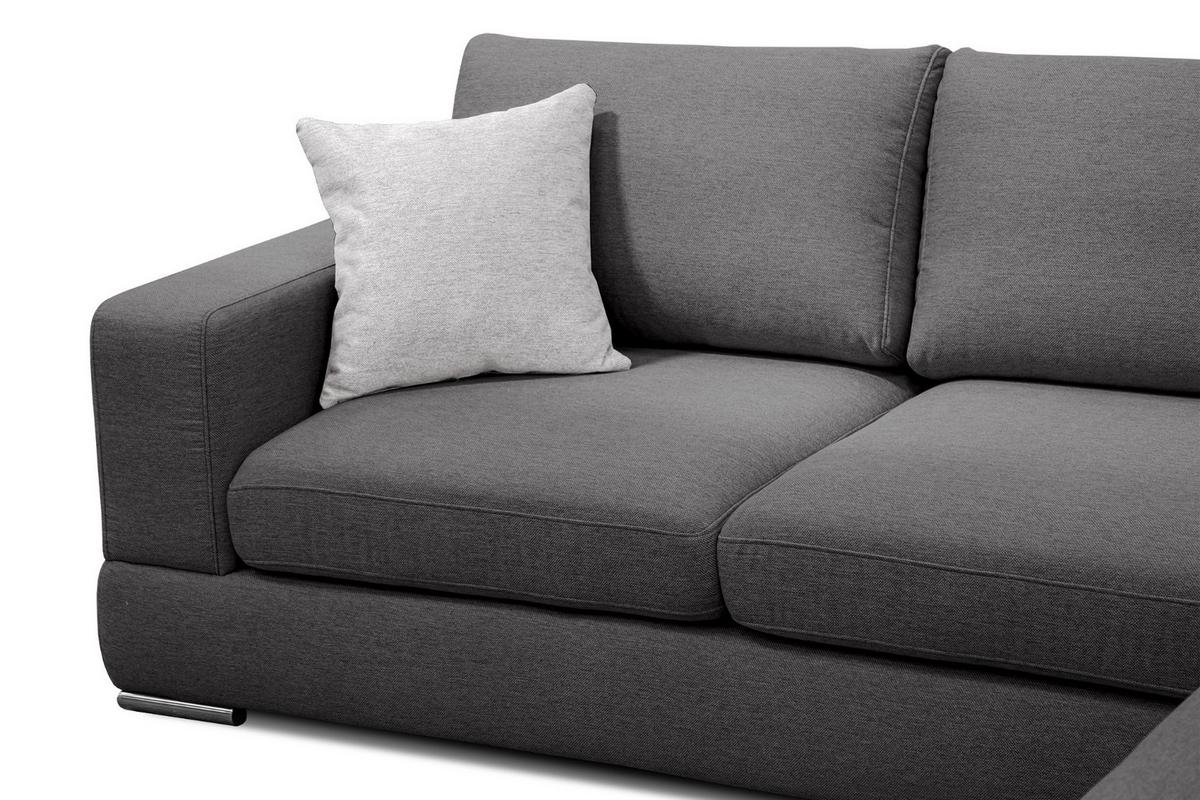 ECKSOFA OTTO 4-Sitzer, dunkelgrau - Dunkelgrau, Holzwerkstoff/Textil (279/159cm) - Wozimo