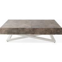 COUCHTISCH Cavetta U höhenverstellbar ausziehbar, Dunkelgrauer Chicago Beton 120-200/80/27-76 cm - Kaschmir/Dunkelgrau, Holzwerkstoff/Metall (80/120/76cm) - WFL GROUP