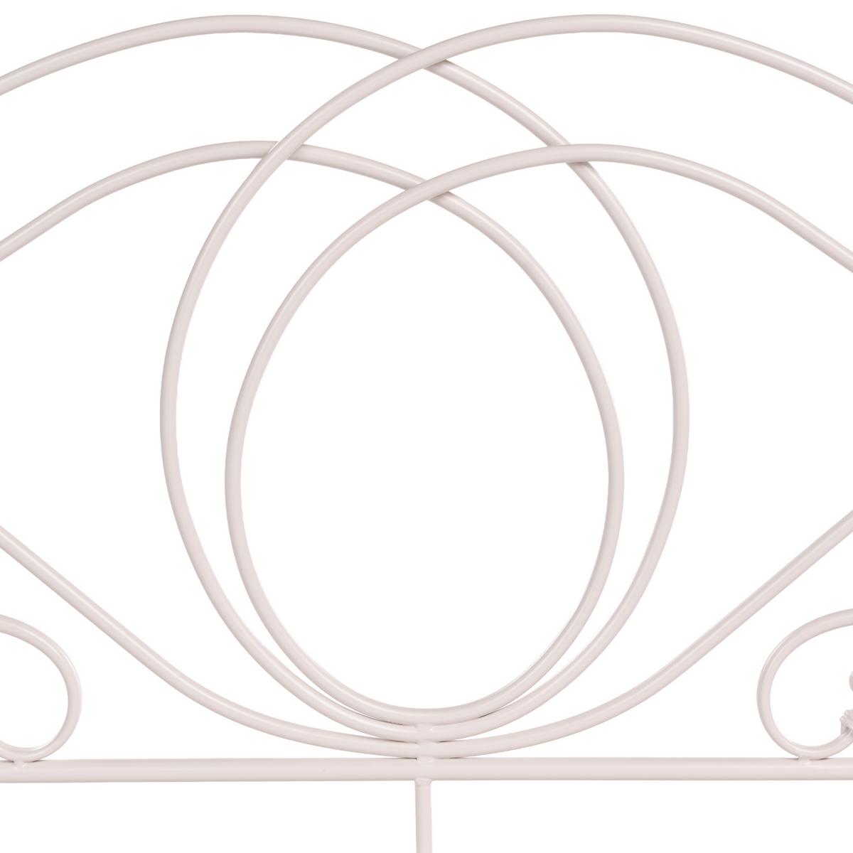 BETT mit Lattenrost 140/200 Stahl Hellbeige Lyra - Beige, Metall (140/200cm) - Beliani
