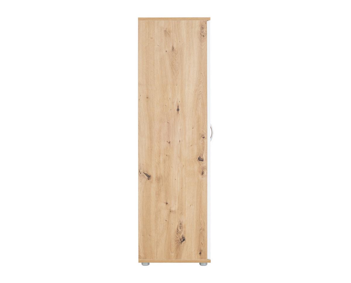 MEHRZWECKSCHRANK 70/121/35 cm Weiß Artisan Oak - Silberfarben/Eiche Artisan, Holzwerkstoff/Kunststoff (70/121/35cm) - arthur berndt