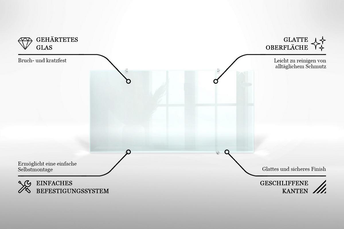 KÜCHENRÜCKWAND – 120x60 cm - Transparent, Glas (120/60/0.4cm) - Wallfluent