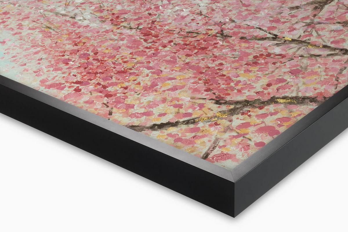 ÖLGEMÄLDE 100/70 cm - Pink/Braun, Holz/Textil (100/70cm) - KUNSTLOFT