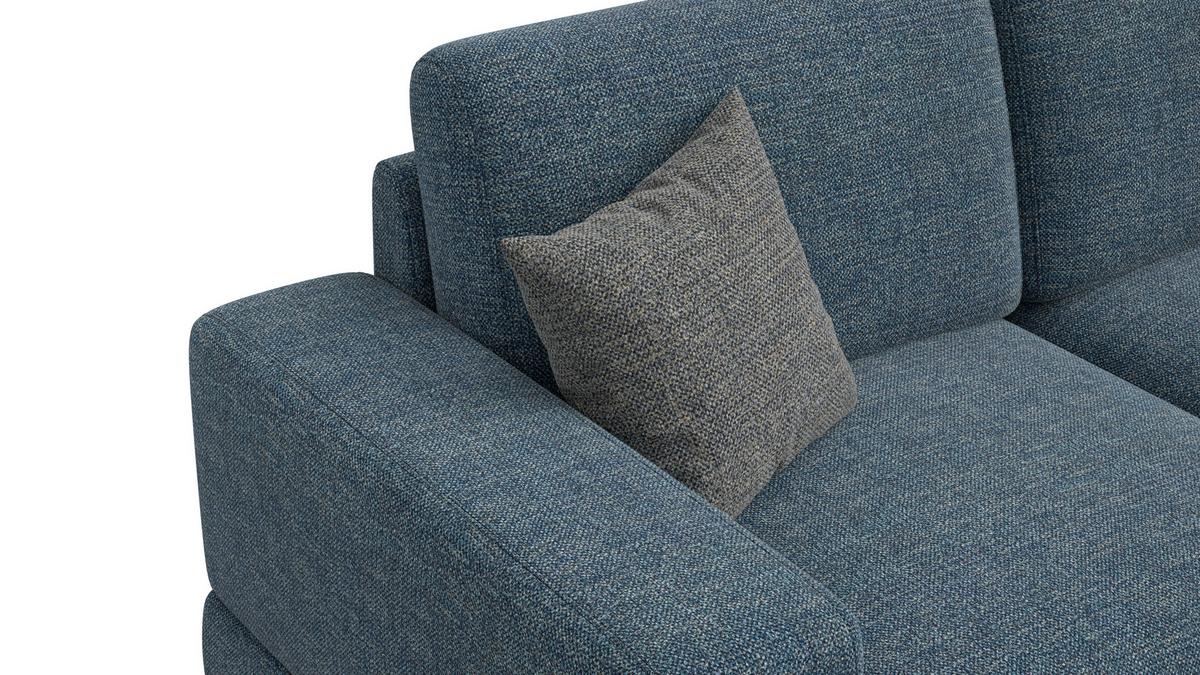 ECKSOFA OTTO 4-Sitzer, marineblau - Blau/Schwarz, Holz/Textil (279/159cm) - Wozimo