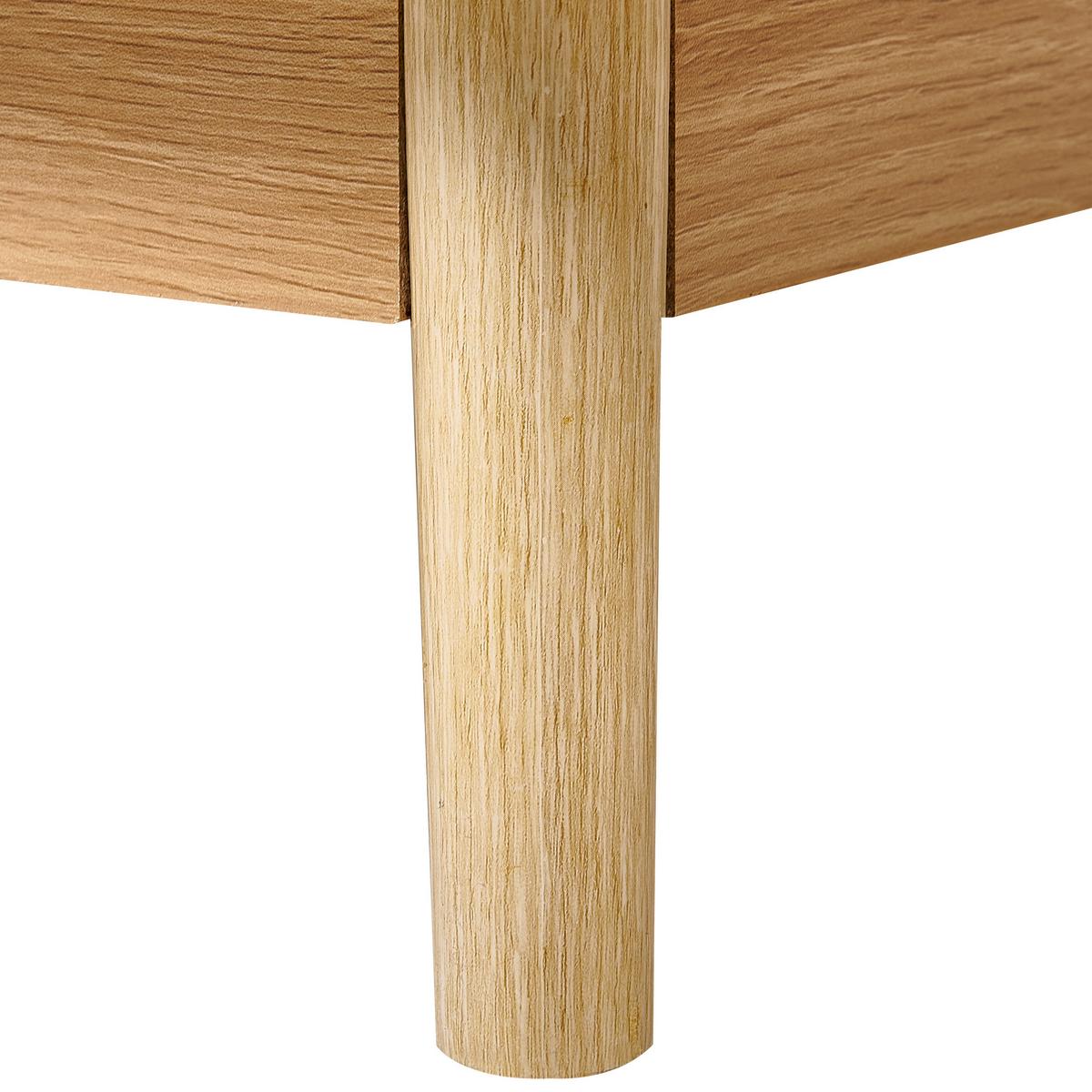 NACHTTISCH mit 1 Schublade Hellbraun Nivo - Braun, Holzwerkstoff (42/40/40cm) - Beliani