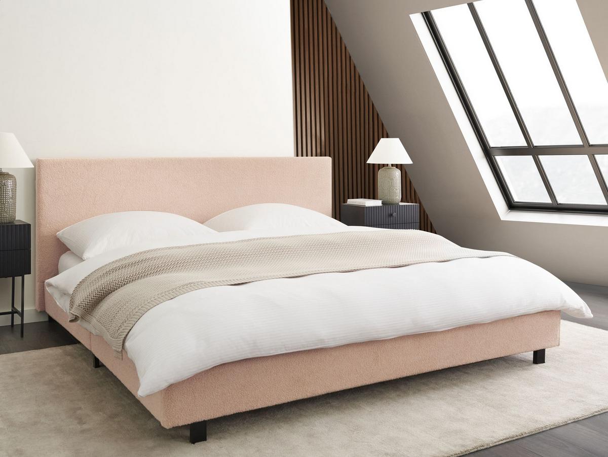 POLSTERBETT mit Lattenrost 180x200 cm Beige Albi - Beige, Textil (180/200cm) - Beliani