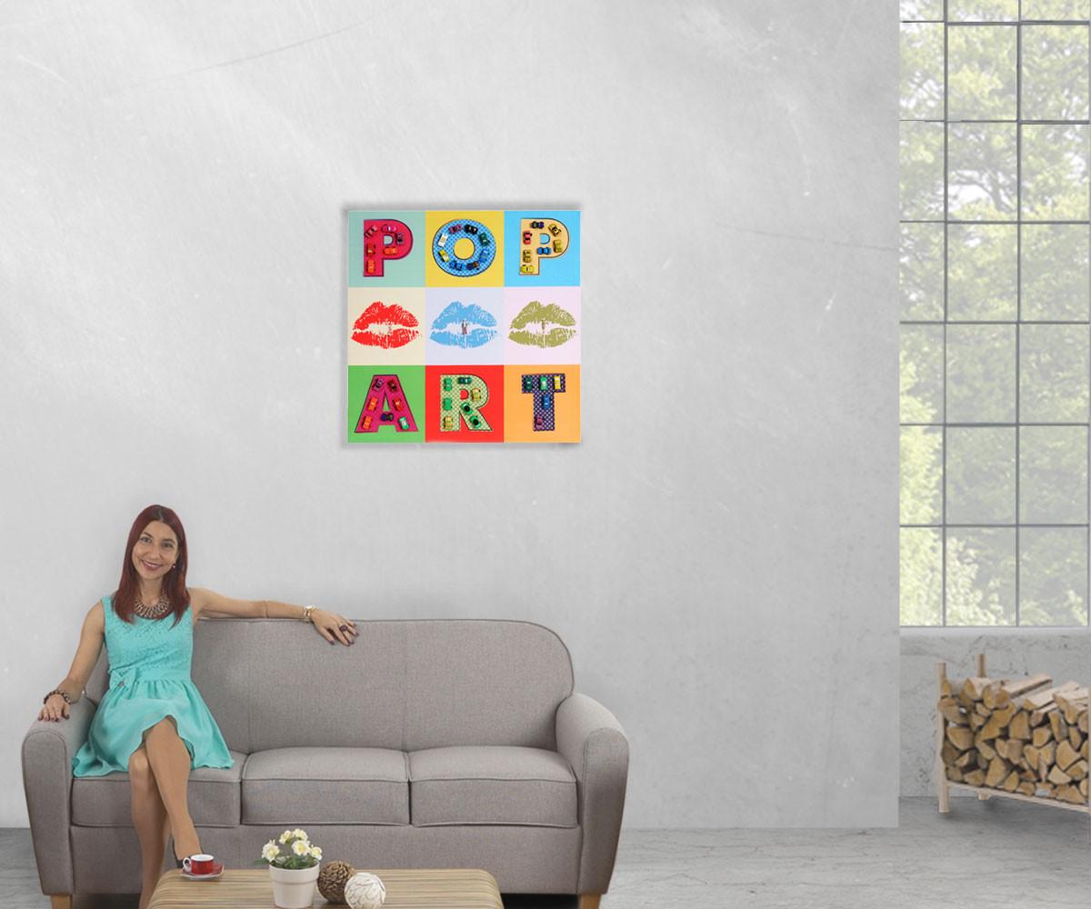 LEINWANDBILD POP ART + AUTOS Mehrfarbig - Multicolor, Textil (60/60cm) - MCW