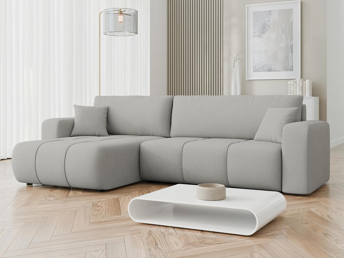 ECKSOFA Furyn Maxi - Schwarz/Grau, Holz/Kunststoff (274/145cm) - MIRJAN24