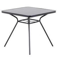 GARTENTISCH Stahl schwarz 80/80 cm Livo - Schwarz, Metall (80/80/72cm) - Beliani