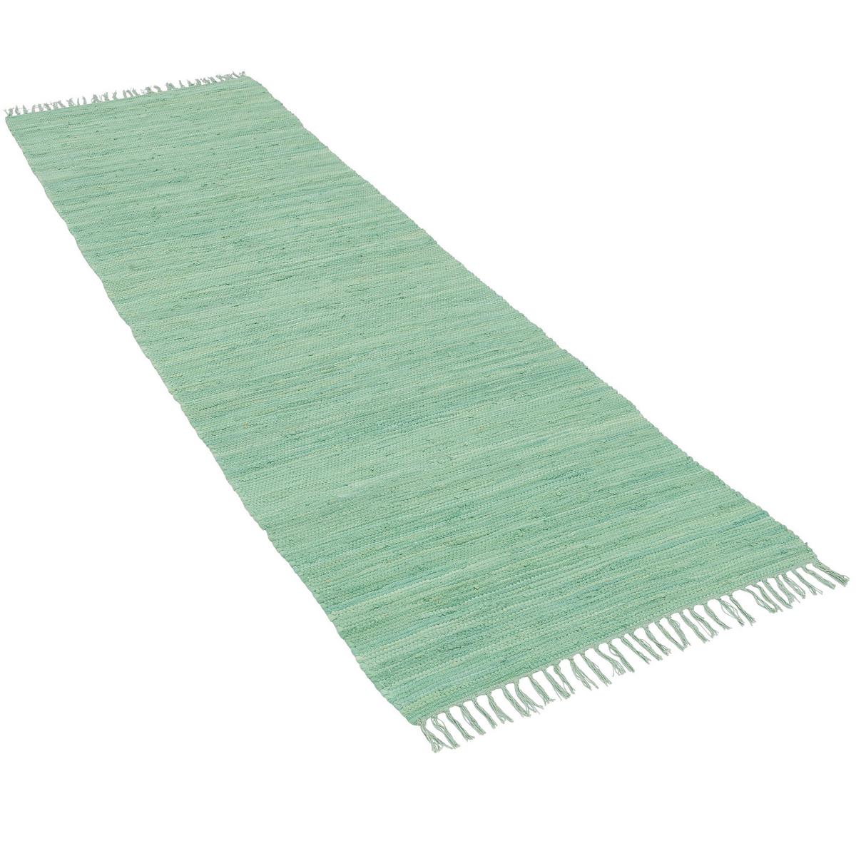 BAUMWOLLE NATUR TEPPICH LÄUFER JOLLY COTTON - Mintgrün, Textil (90/160cm) - Pergamon