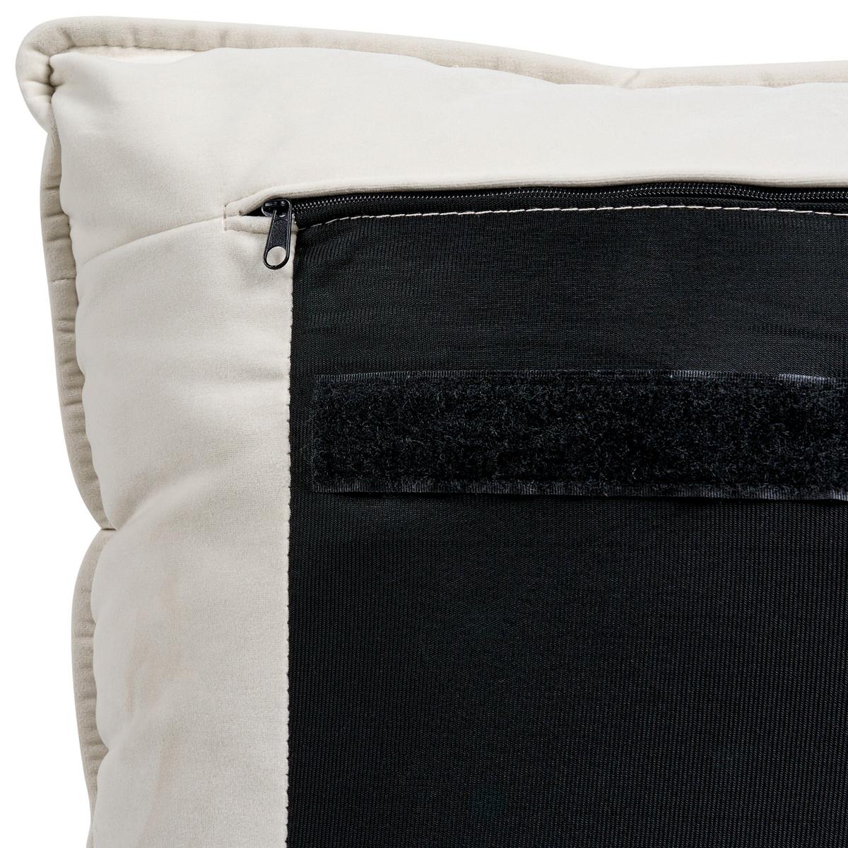 BETT mit Lattenrost 160/200 cm Hellbeige Bajonna - Beige/Schwarz, Textil (160/200cm) - Beliani