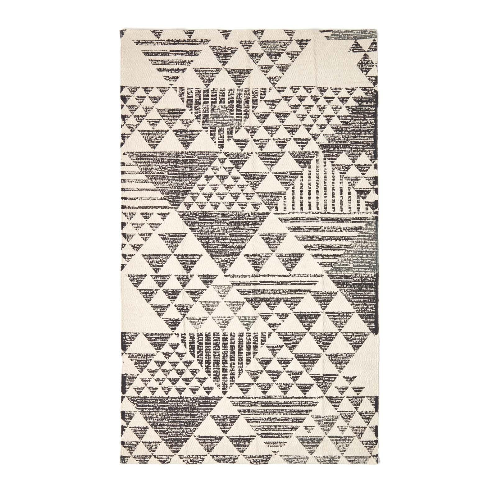 BAUMWOLLTEPPICH Delphi geometrisch 160/230 cm - Schwarz, Textil (160/230cm) - Homescapes