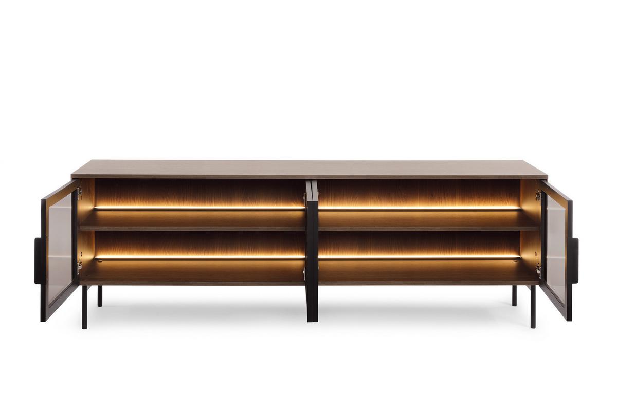 LOWBOARD GLORIA 181,3/61,6/39,3 cm, Eichefarben - Eichefarben, Holzwerkstoff (181.3/61.6/39.3cm) - MASSENO