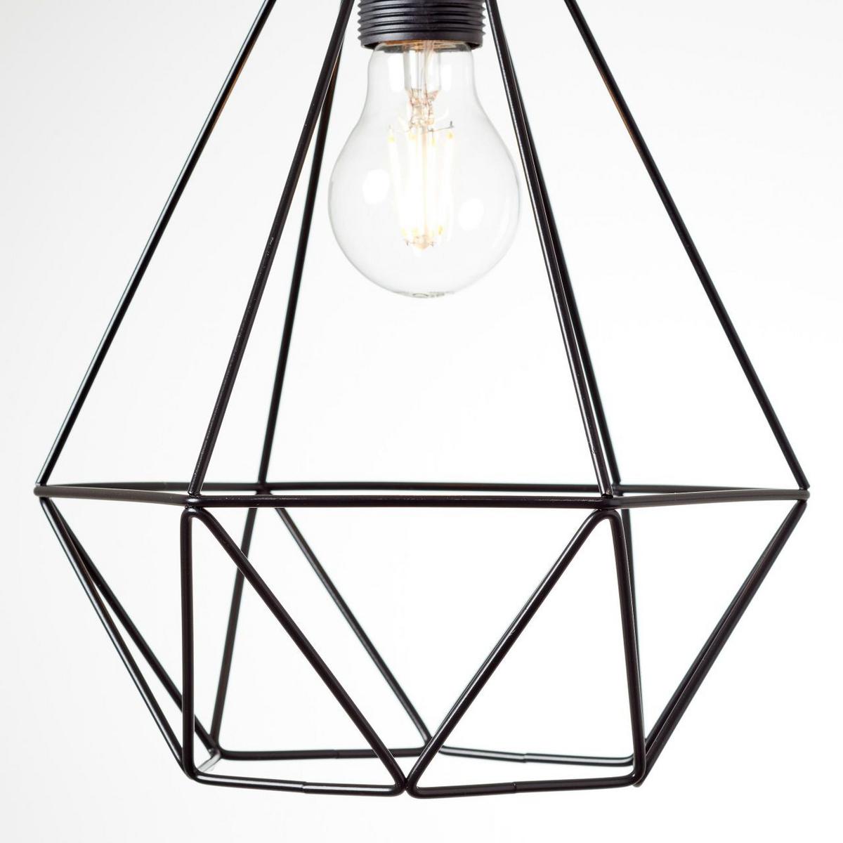PENDELLEUCHTE Drewno 99530/76 - Schwarz, Holz (25/25/110cm) - Brilliant