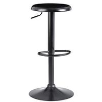 BARHOCKER – Schwarz, höhenverstellbar, mit Fußablage, 40x58–79 cm - Schwarz, Metall (40/79/40cm) - KADIMA DESIGN