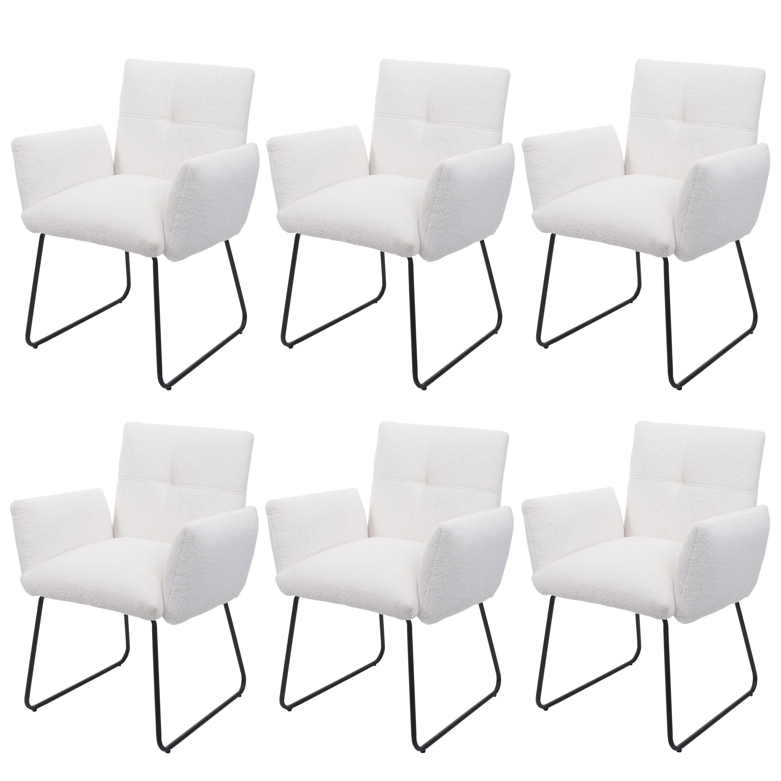 ESSZIMMERSTUHL Weiß 6er-Set - Weiß, Textil (79/87/52cm) - MCW