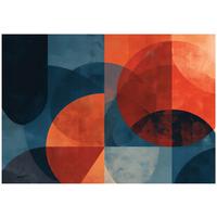 FOTOTAPETE Abstrakt Boho Blau 400x280 cm - Multicolor, Papier (400/280cm) - Wallarena