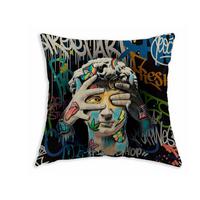 WENDE-KISSENHÜLLE POP-Art David 45/45 cm - Multicolor/Schwarz, Textil (45/45cm) - beties Heimtextil
