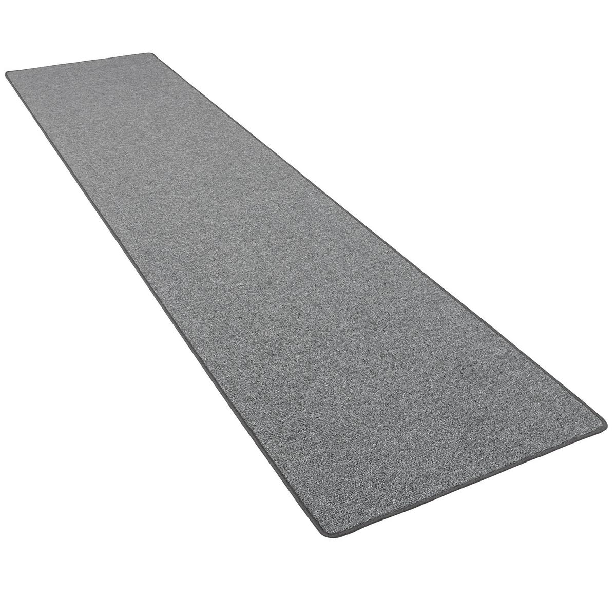FEINSCHLINGEN VELOUR LÄUFER TEPPICH STRONG - Anthrazit, Textil (100/400cm) - Snapstyle