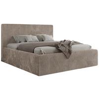 POLSTERBETT TILIANO CLASSIC 200/200 - Hellbraun Cord - Multipocket-Matratze - Hellbraun, Textil (200/200cm) - MKS