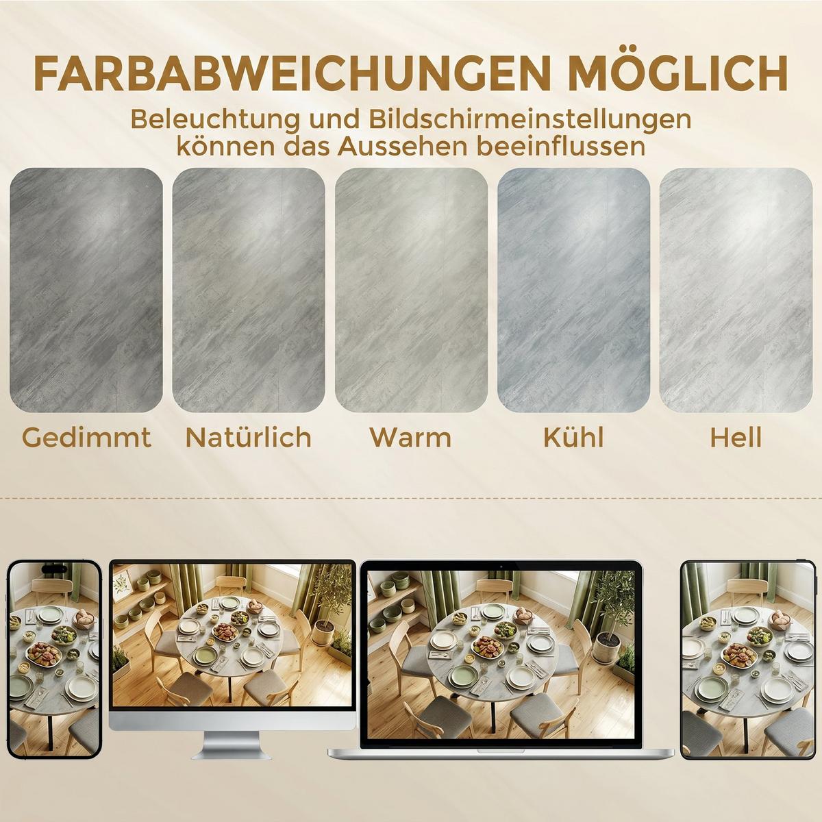 KLAPPBARER-ESSTISCH MDF Stahl Grau - Grau, Holzwerkstoff (110/110/76cm) - HOMCOM
