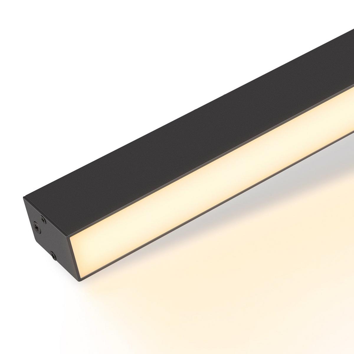 LED-DECKENLEUCHTE Werner 53.6/3.5/5.5 cm - Schwarz, Metall (53.6/3.5/5.5cm) - Nettlife