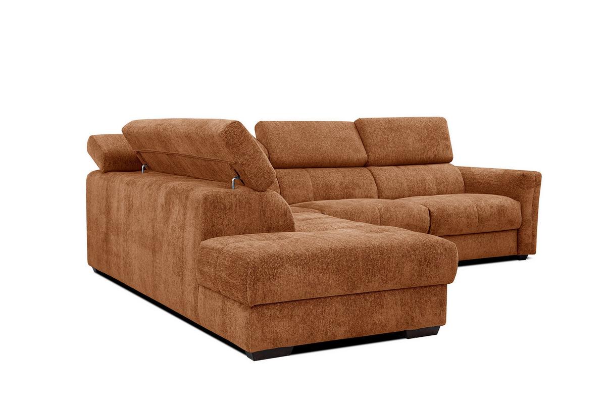 ECKSOFA CALVERA 5-Sitzer, dunkelorange - Dunkelorange, Holzwerkstoff/Textil (239/298cm) - Wozimo