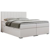 BOXBETT LOPE 120/200 - Weiß Kunstleder - H4 - Weiß, Holz/Textil (120/200cm)
