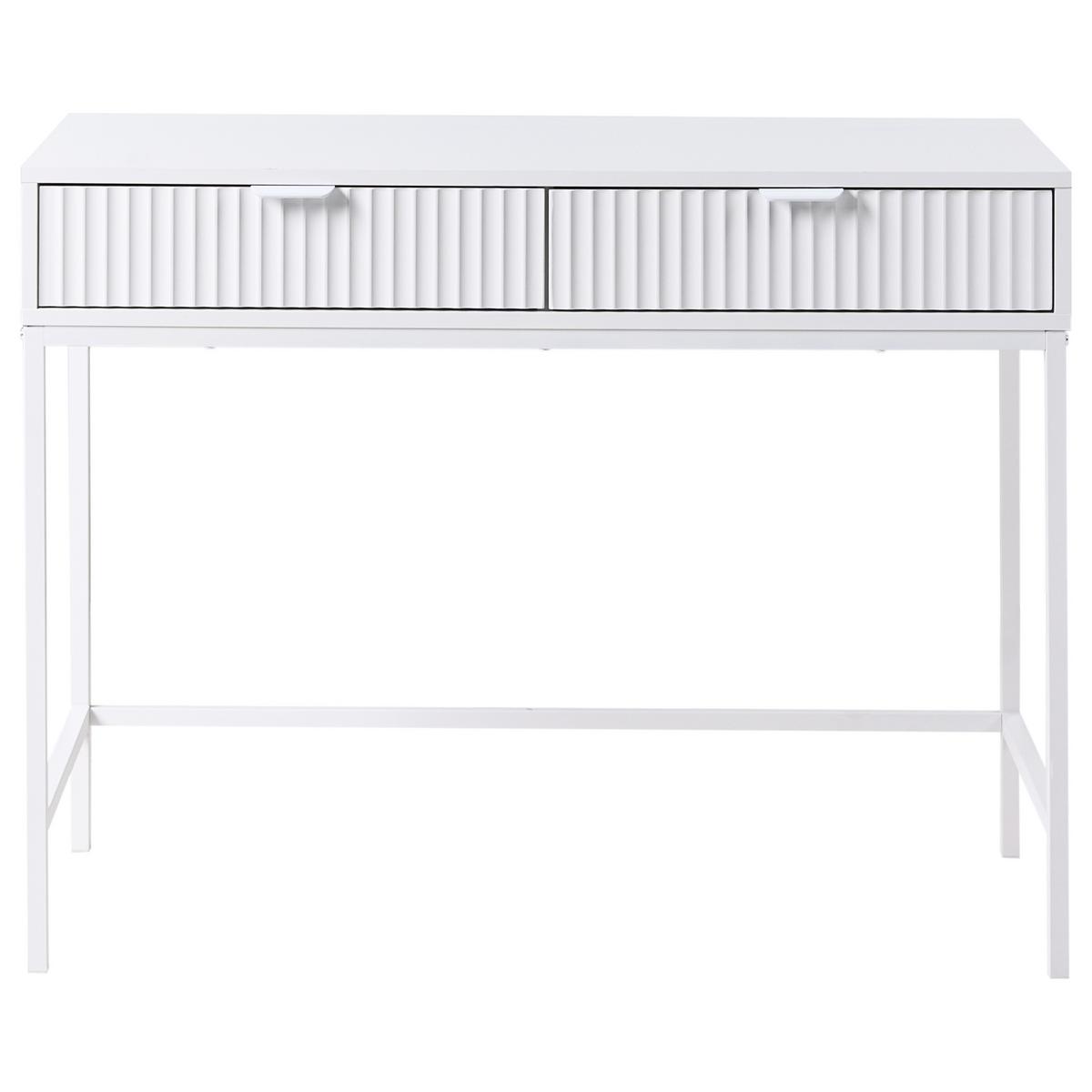 KONSOLENTISCH Weiß Adelaide - Weiß, Holzwerkstoff (50/77/100cm) - Beliani