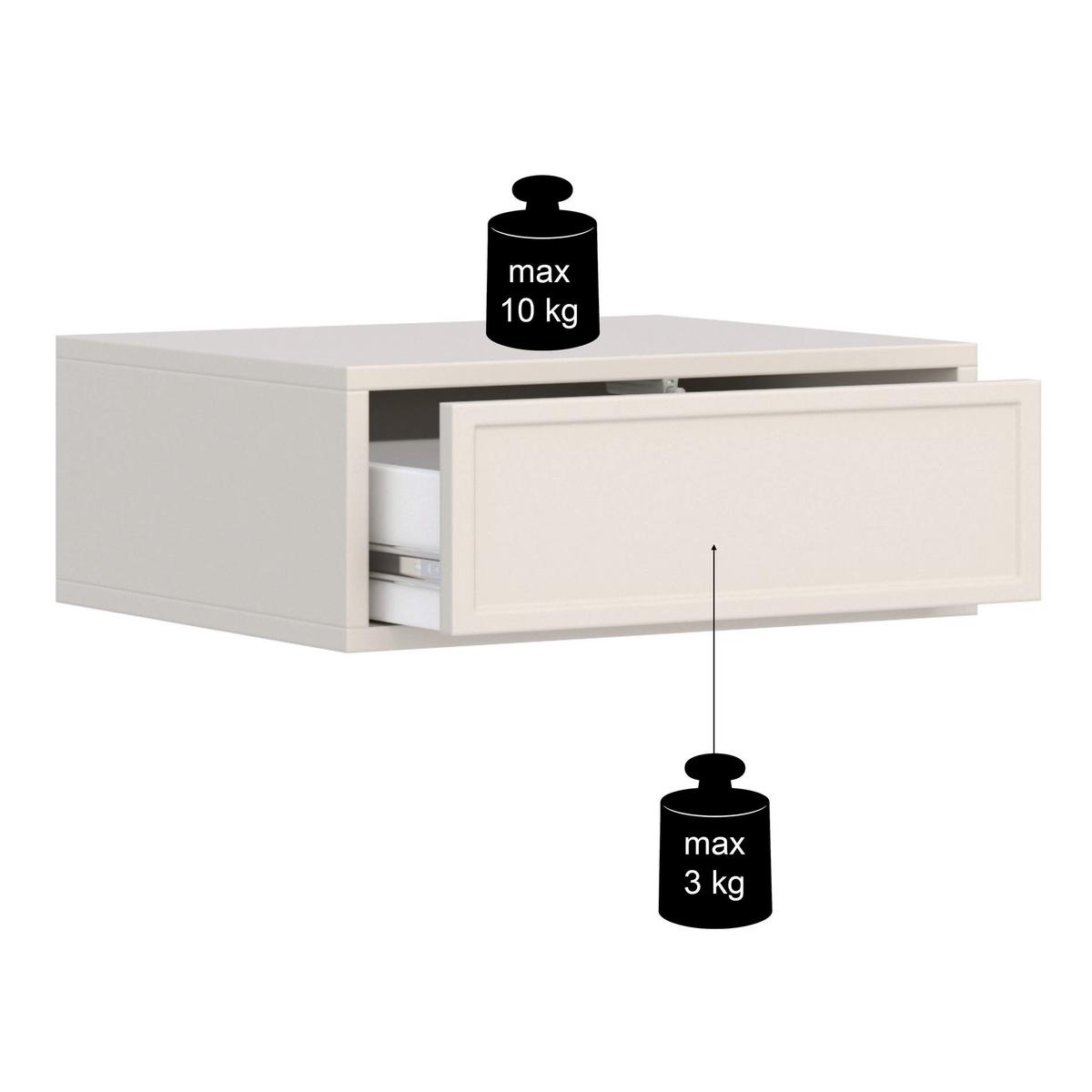 NACHTTISCH VELVETO schwarz 50 cm - Schwarz, Holzwerkstoff (50/20.2/37cm) - Selsey