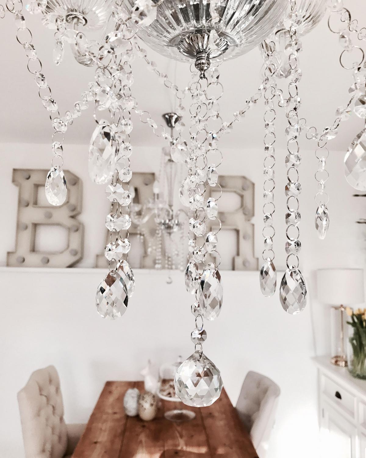 KRONLEUCHTER Locone 55/55/185 cm - Transparent, Metall (55/55/185cm) - Beliani