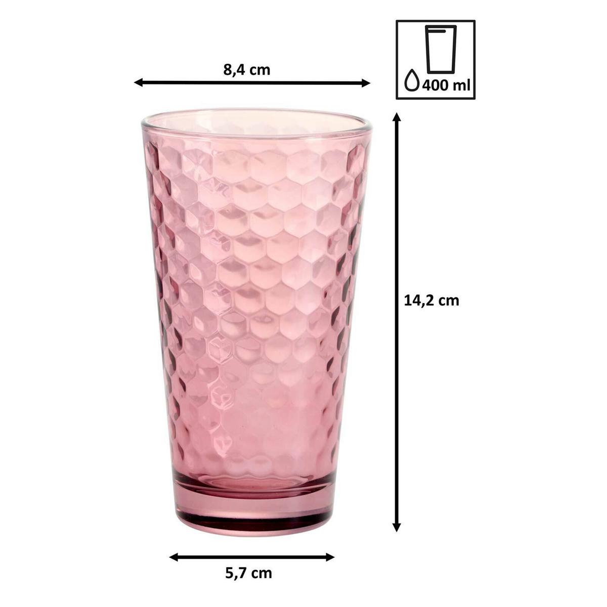 LONGDRINKGLÄSER Favo Berry 400 ml 6er Set - Beere, Glas (0.4L) - Ritzenhoff Breker